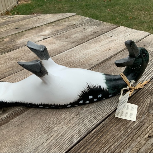 Vintage TREMBLAY CANADA Wooden Duck Sculpture Wine Bottle Holder Painted NEW - Picture 3 of 16